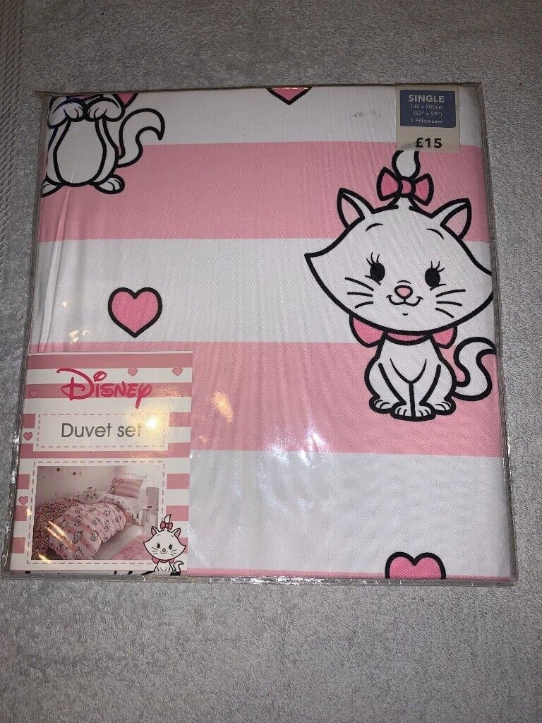 image for New Dunelm Disney Marie Aristocats Single Duvet Set IP1