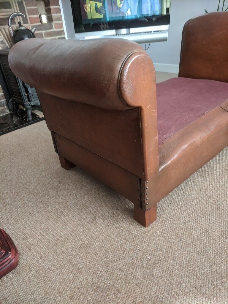 image for Vintage French Leather Daybed