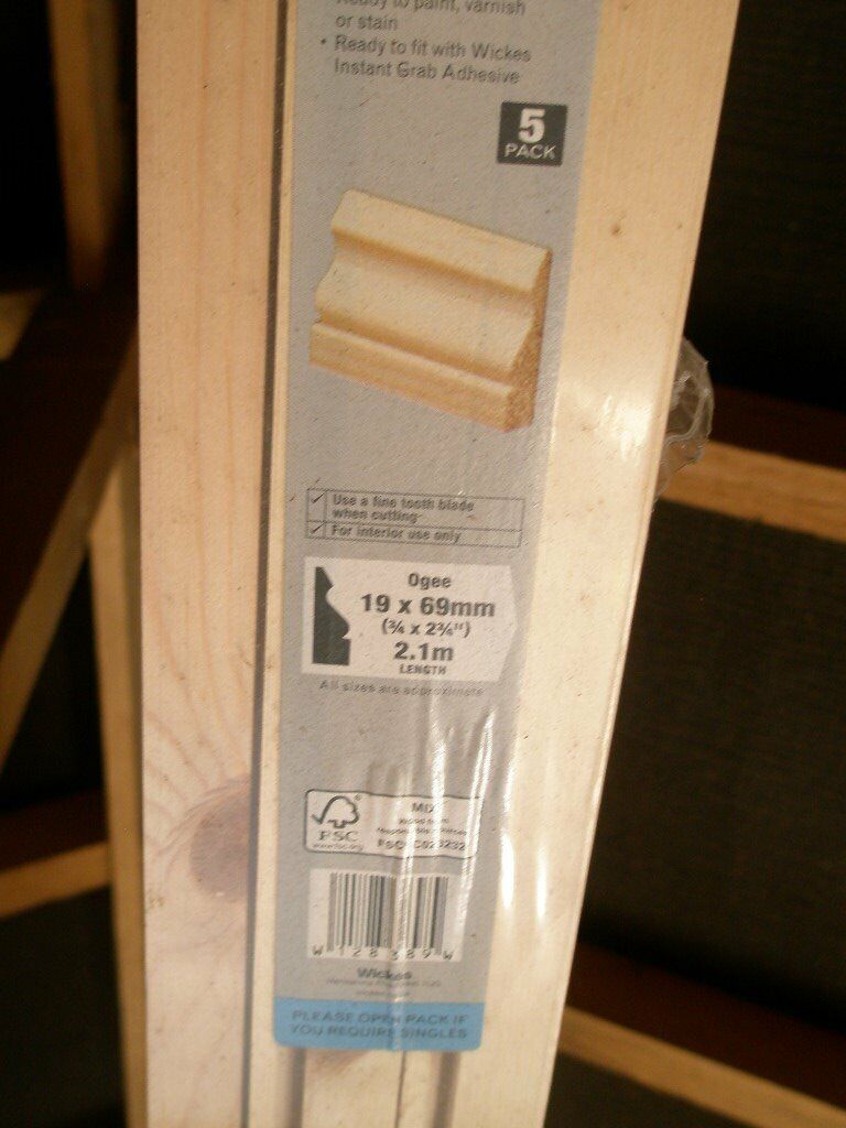 Wickes Ogee Pine Architrave - 19mm x 69mm x 2.1m Pack of 5