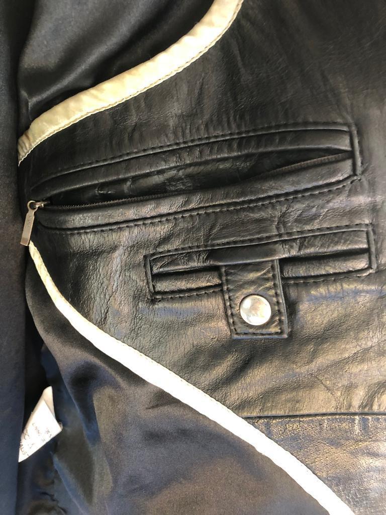 Leather jacket biker style 