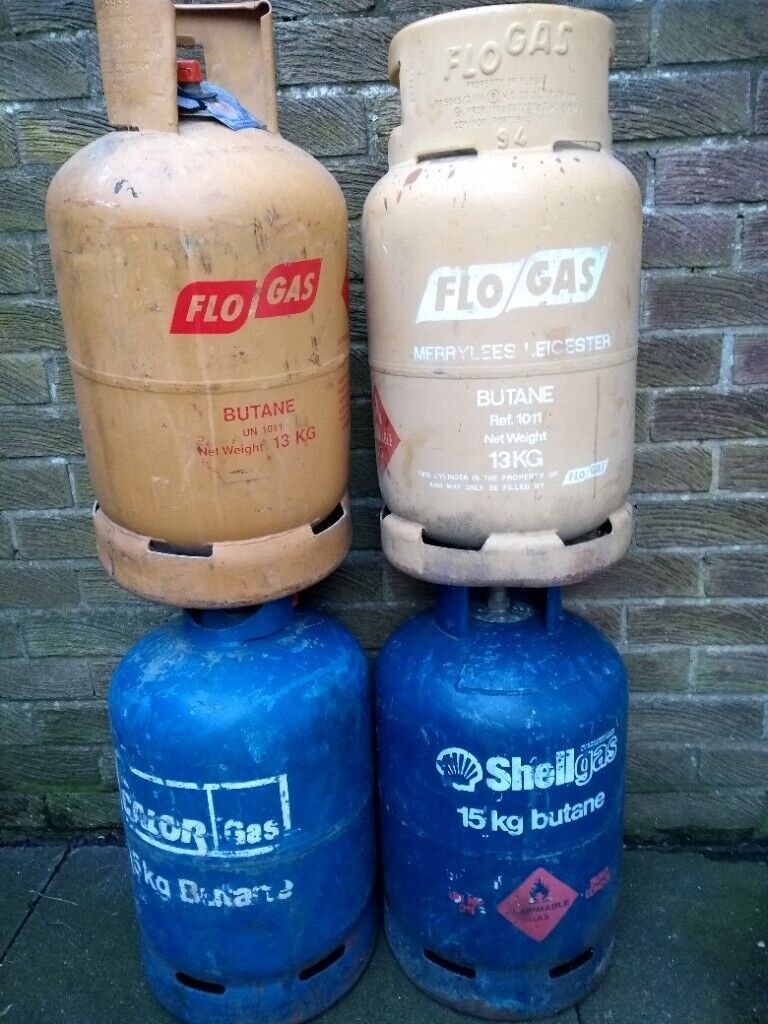 Butane Empty Gas Bottles Flogas Calor Cylinders BBQ's / pizza ovens