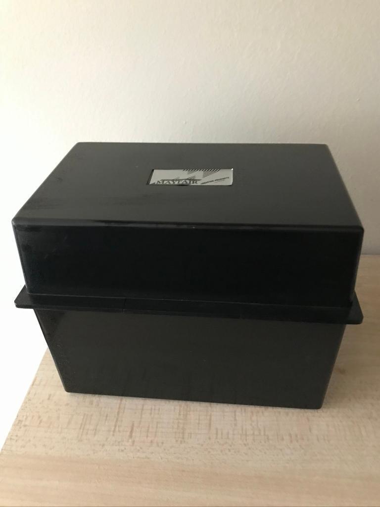 image for Black index box for cards