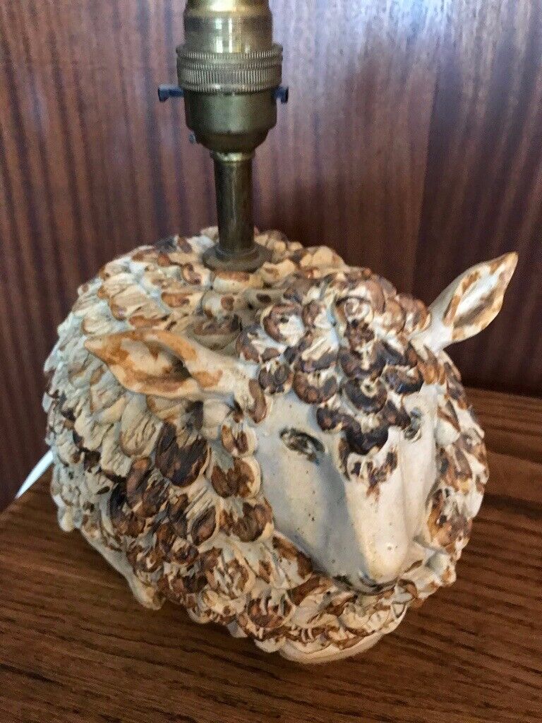 Hand Made in Wales Pottery Sheep Lamp