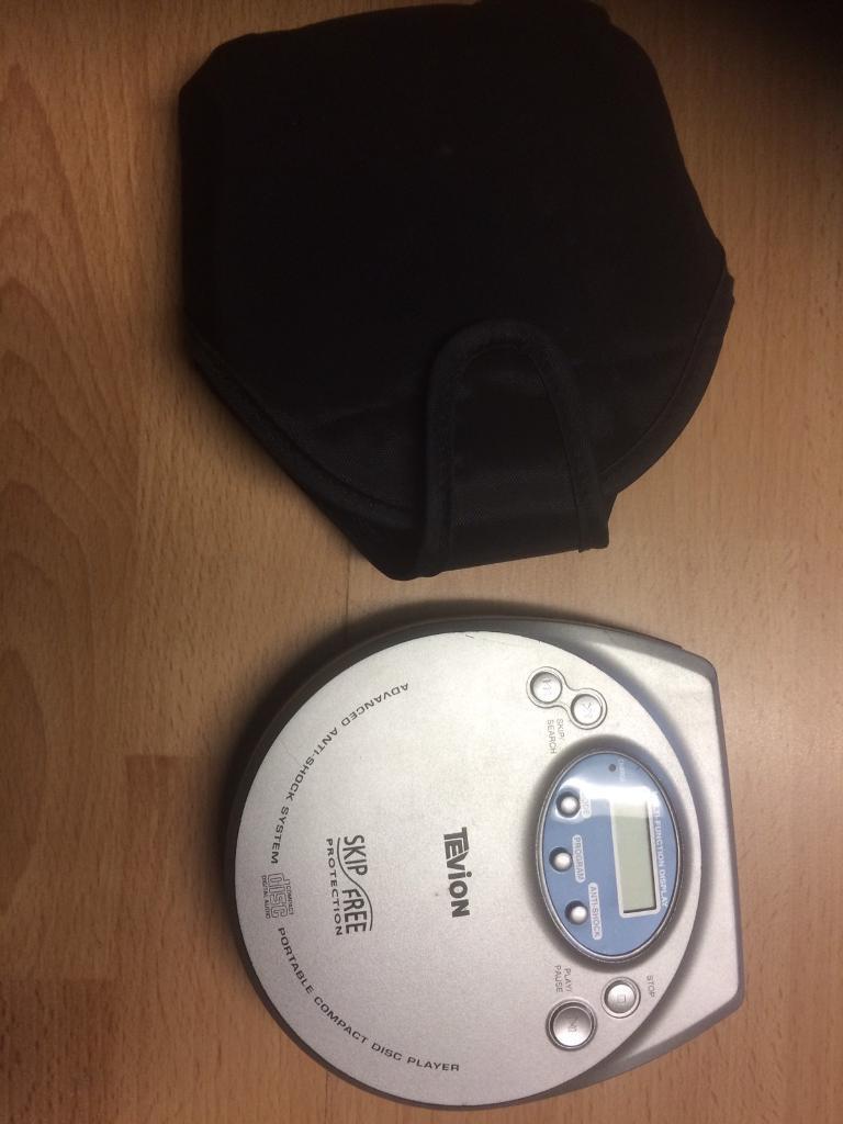 Retro CD Player and Holder in Case 