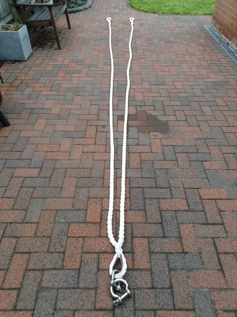 image for Mooring Bridle – V Shape 6 meter made with 24mm Octoplait Mooring/Anchoring Rope & 2 Bow Shackles