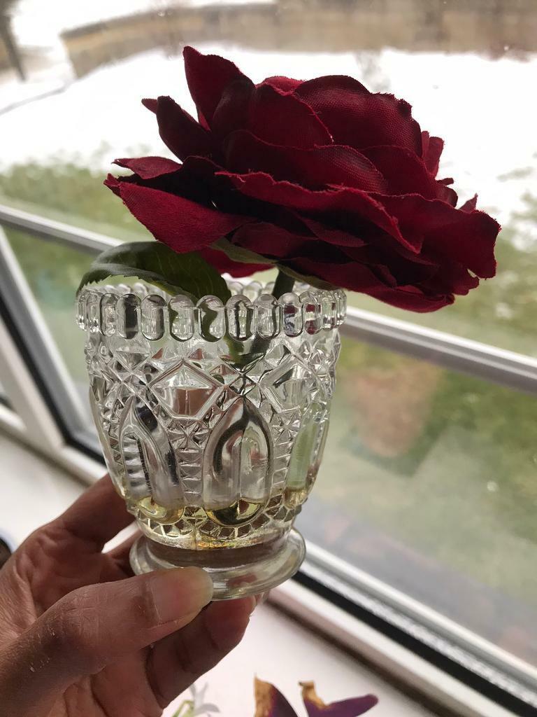 image for Small vase with red rose 