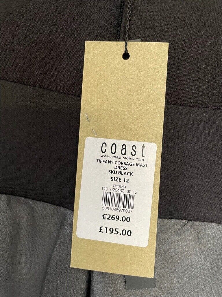 EVENING  MAXI DRESS CHIFFON- From Coast dress size 12 BRAND NEW WITH TAGS HAS NEVER BEEN WORN 