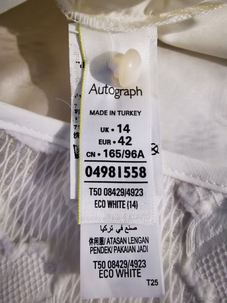 M&S Autograph White Sleeveless Top