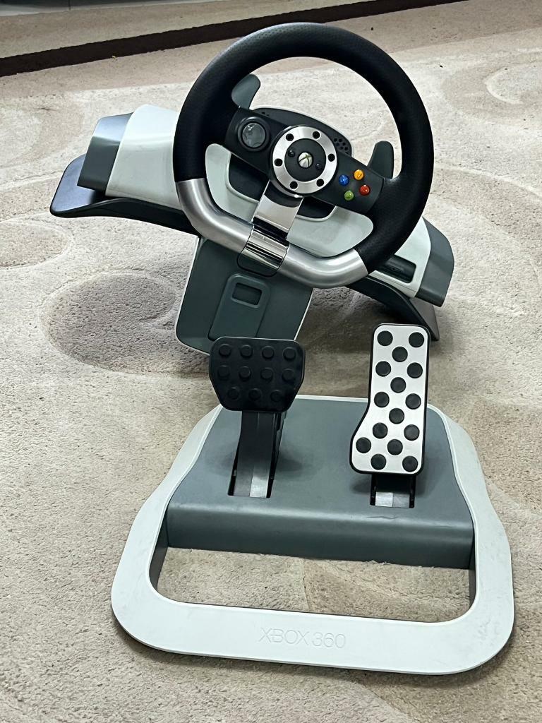 image for OFFICIAL MICROSOFT XBOX 360 FORCE FEEDBACK STEERING WHEEL