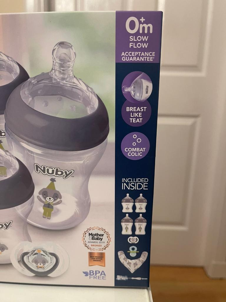 New in box, unopened Nuby Natural Touch newborn starter set