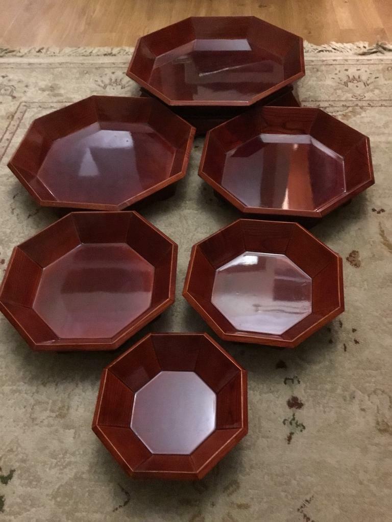 HEXAGONAL DISHES, SET OF 6