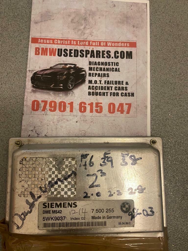 image for ECU ENGINE CONTROLLER BMW E38 E39 E46 2.8 SIEMENS 5WK9037 DME MS42 7 500 255, DME7500255, 7500255