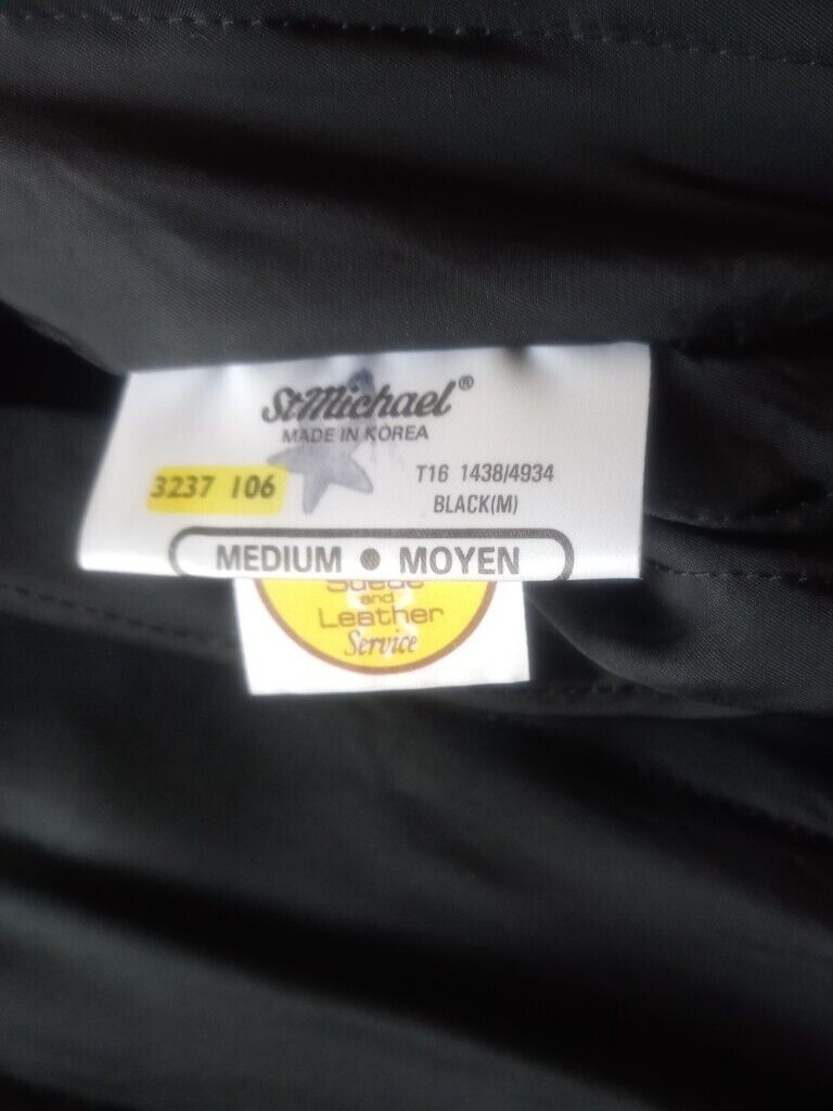 marks and spencer leather jacket size medium