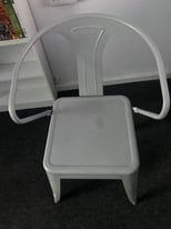 silver grey metal heavy chair COLLECTION ASAP 