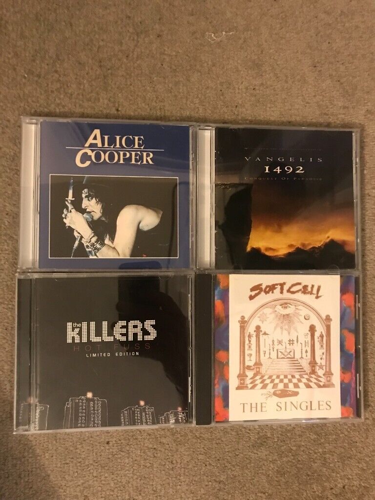 Alice Cooper, Killers, Vangelis, and Soft Cell CD albums
