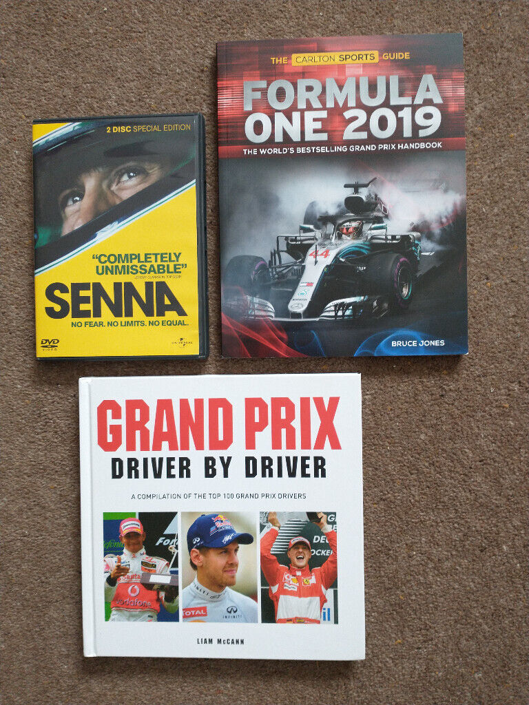 FORMULA ONE/GRAND PRIX - 2 BOOKS AND 1 DVD. AS NEW CONDITION.
