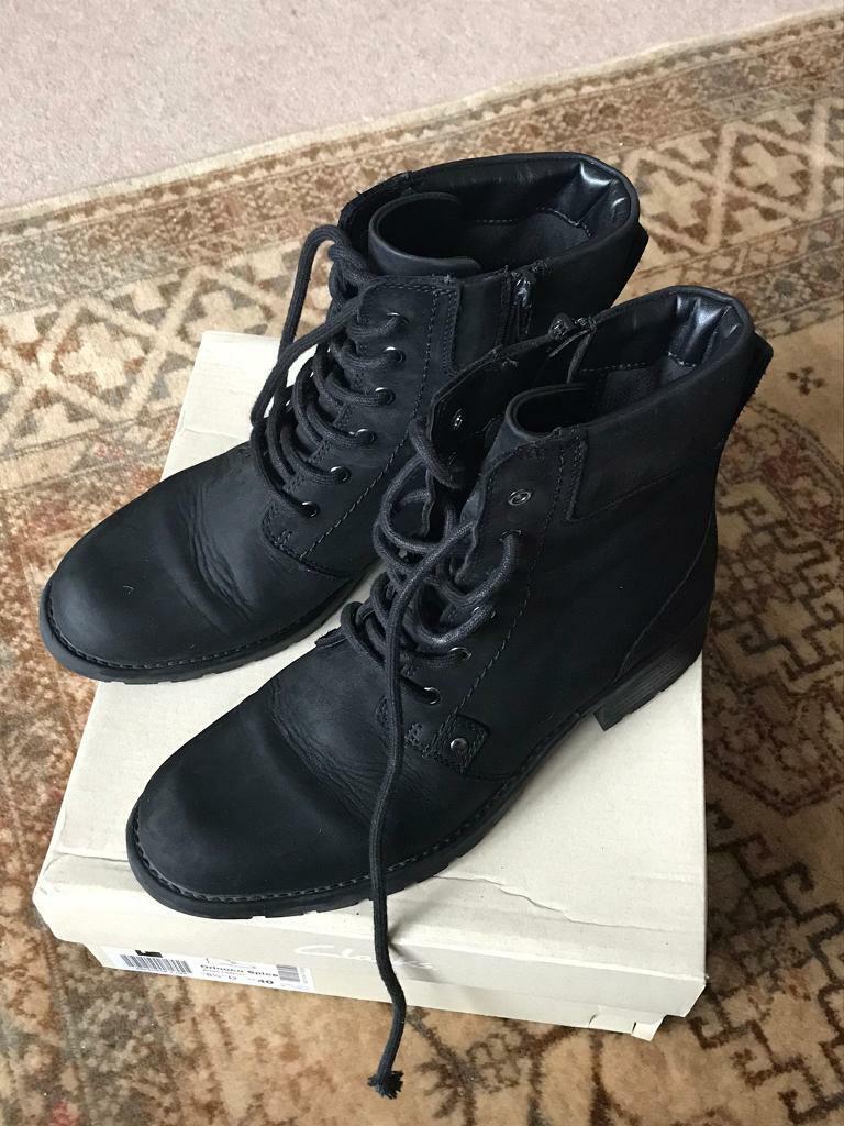 image for Black leather boots