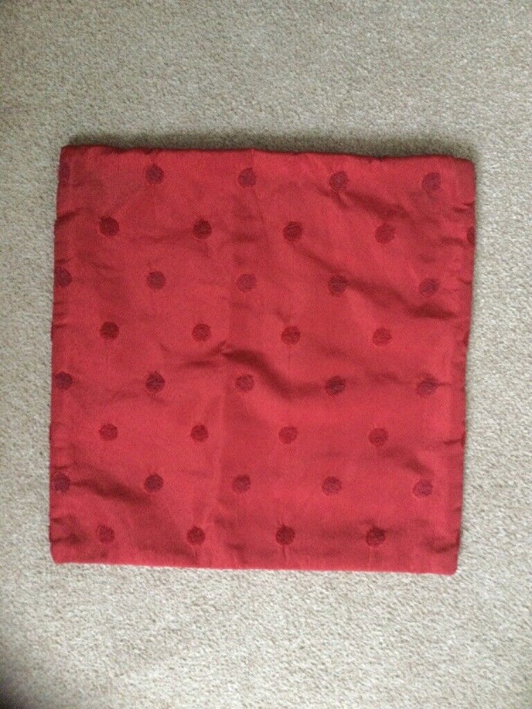 Pair of fully lined curtains with matching cushion covers