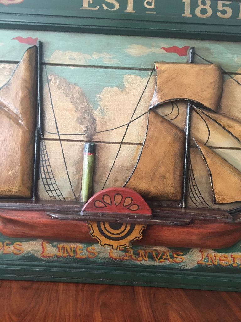 XL Ships Stores 3D wooden advertising sign