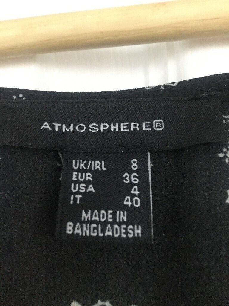 Atmosphere black printed vest top