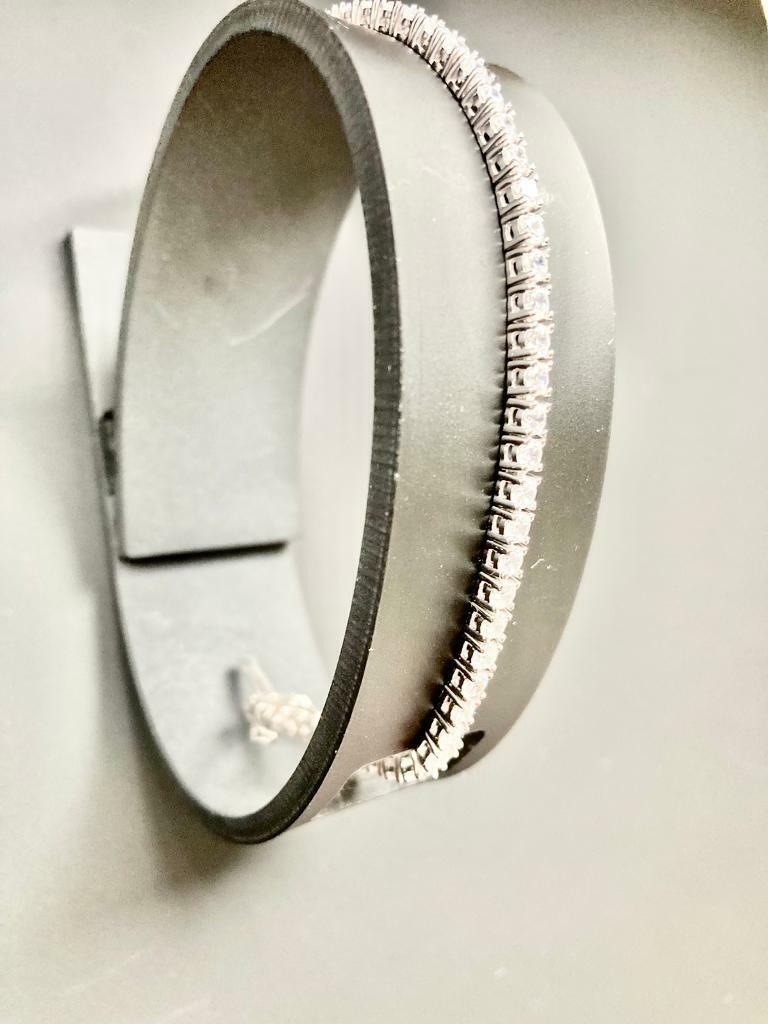 image for Sterling silver crystal bracelet 