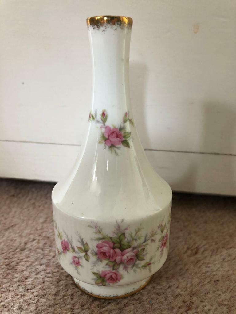 3 small China Bud Vases: Staffordshire, Paragon, Oakley China (Chichester)
