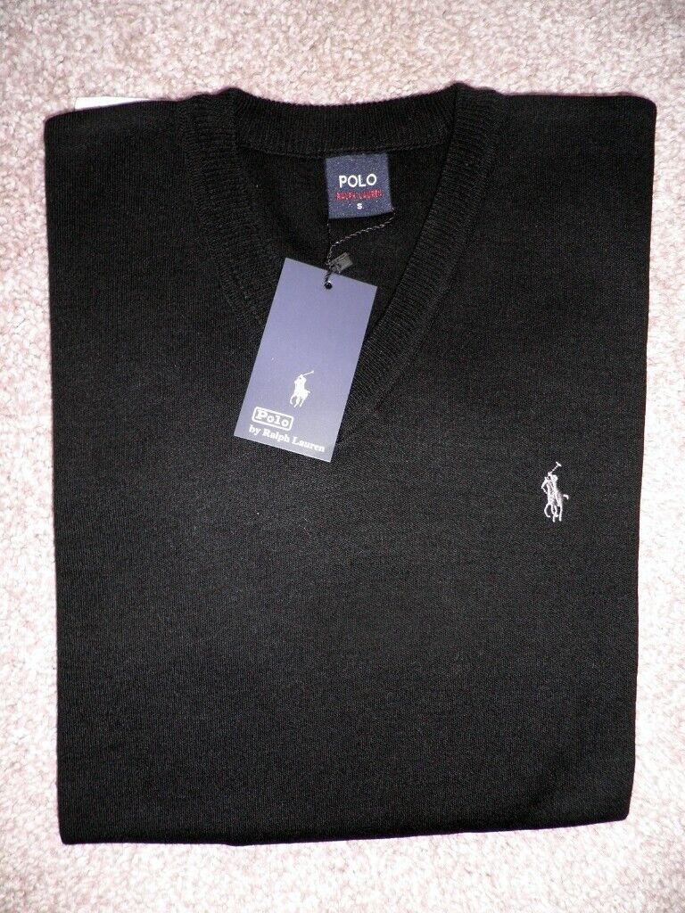 POLO RALPH LAUREN MEN'S BLACK JUMPER