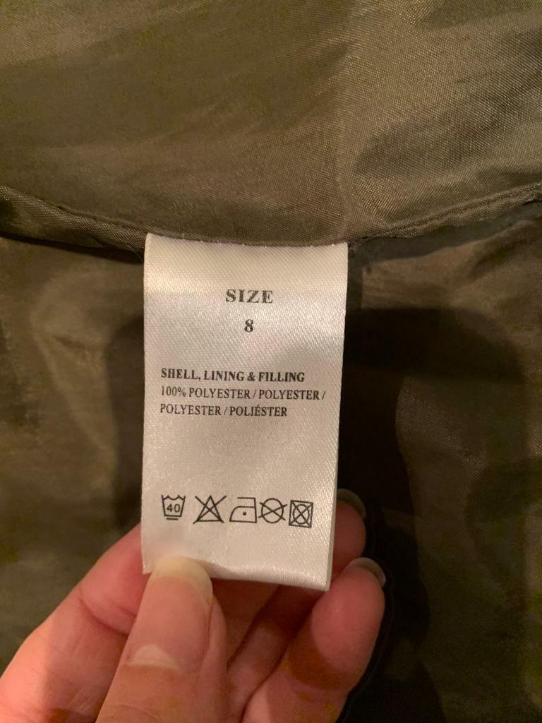 Ladies green coat size 8