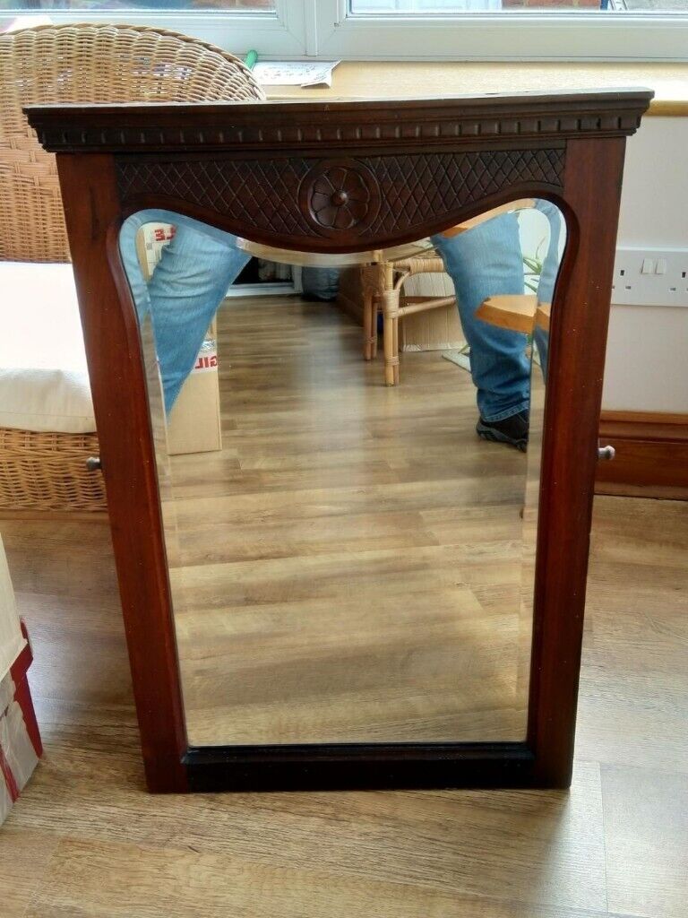 Vintage Wooden Framed Mirror