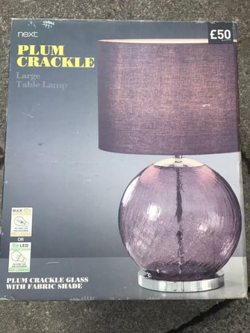 Next crackle glass lamp online