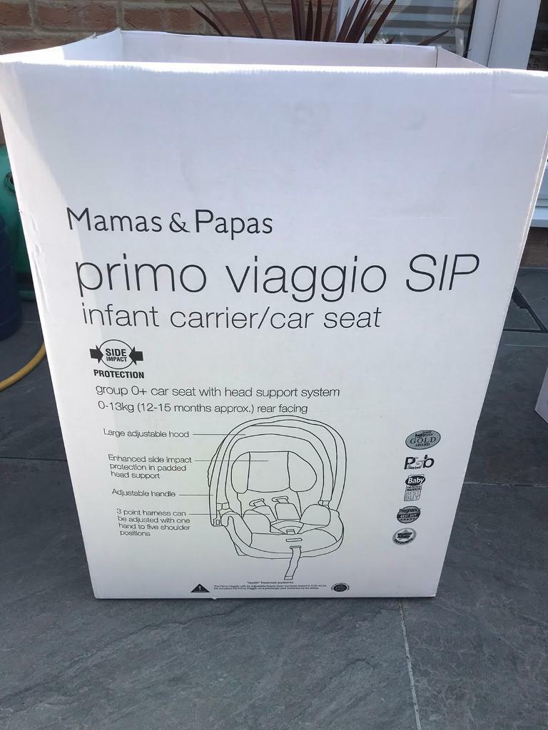 M&P’s Mama & Papas Grey Polka dot Pliko Pramette including car seat and base - Ipswich