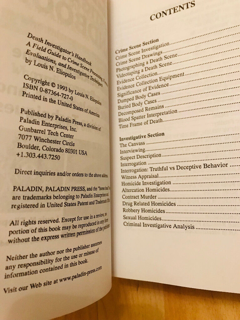 Death Investigator's Handbook: A Field Guide to Crime Scene Processing, Forensic 
