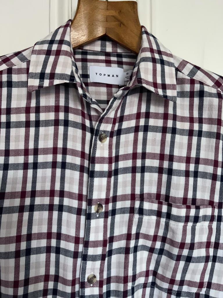 image for Topman brushed cotton check plaid shirt vgc size XS