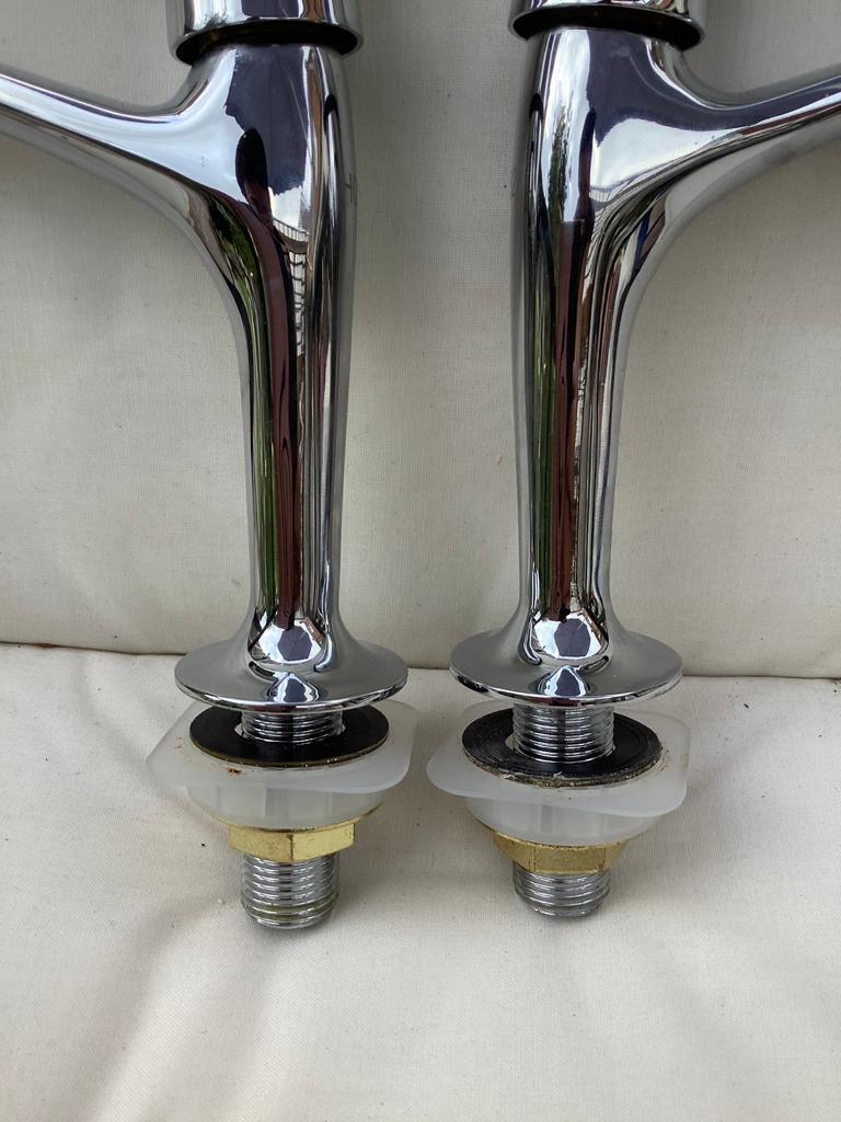 Bristan Value Lever High Neck Pillar Kitchen Taps 