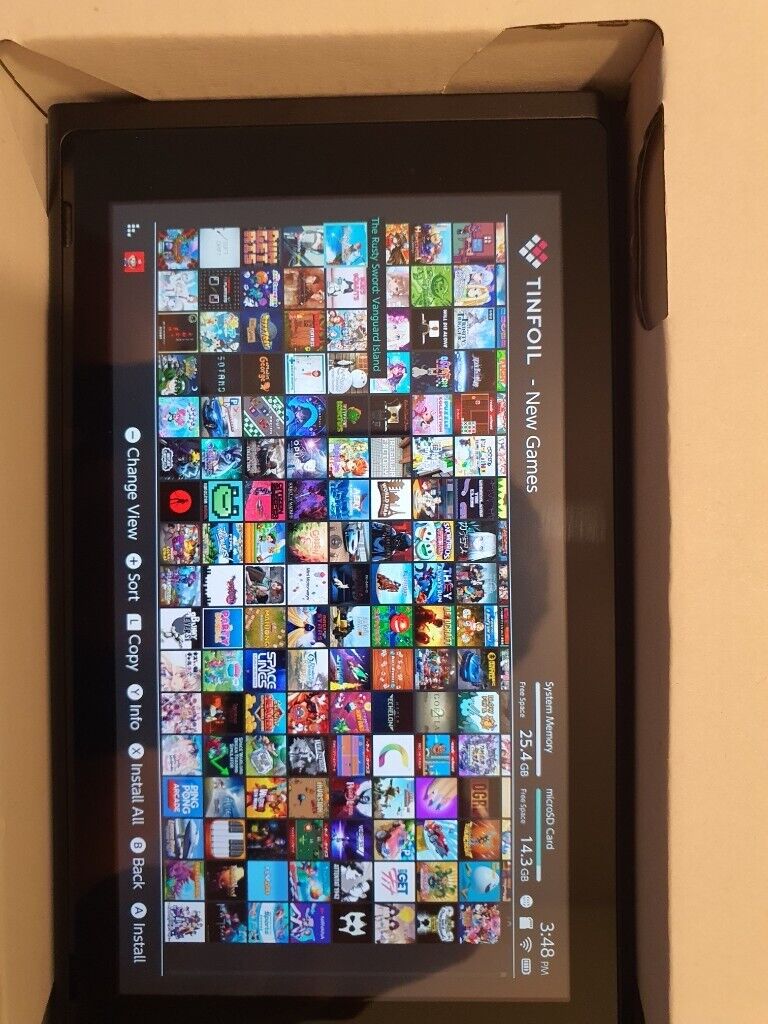 Unpatched nintendo switch with games 