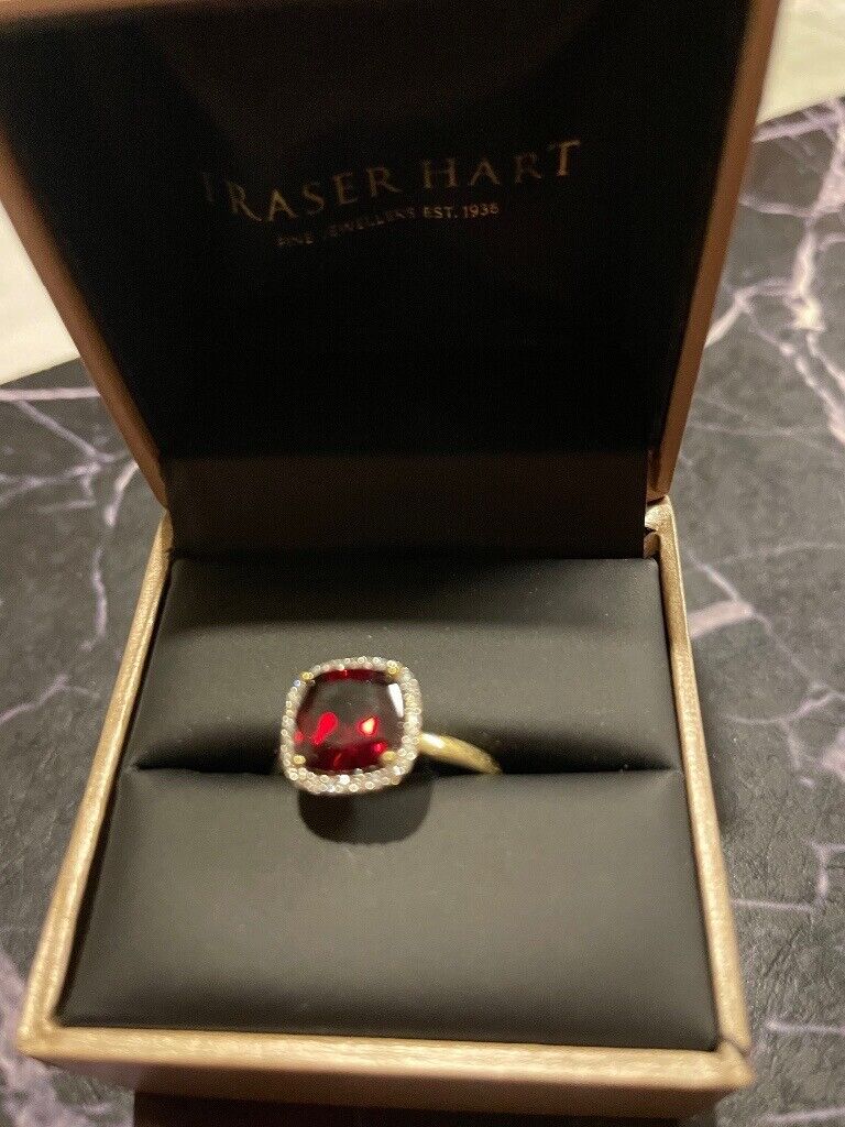 image for Diamond and Garnet ring
