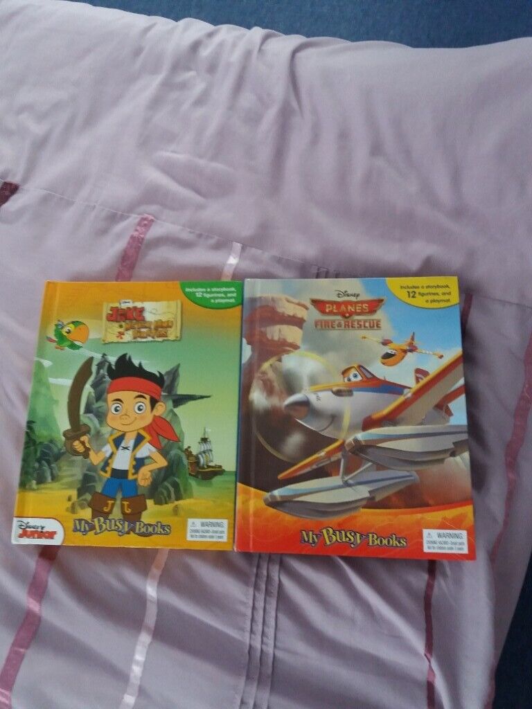 image for Busy Books with figures and playmats -  excellent condition