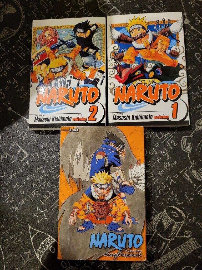 Naruto 1,2&3 Manga Books