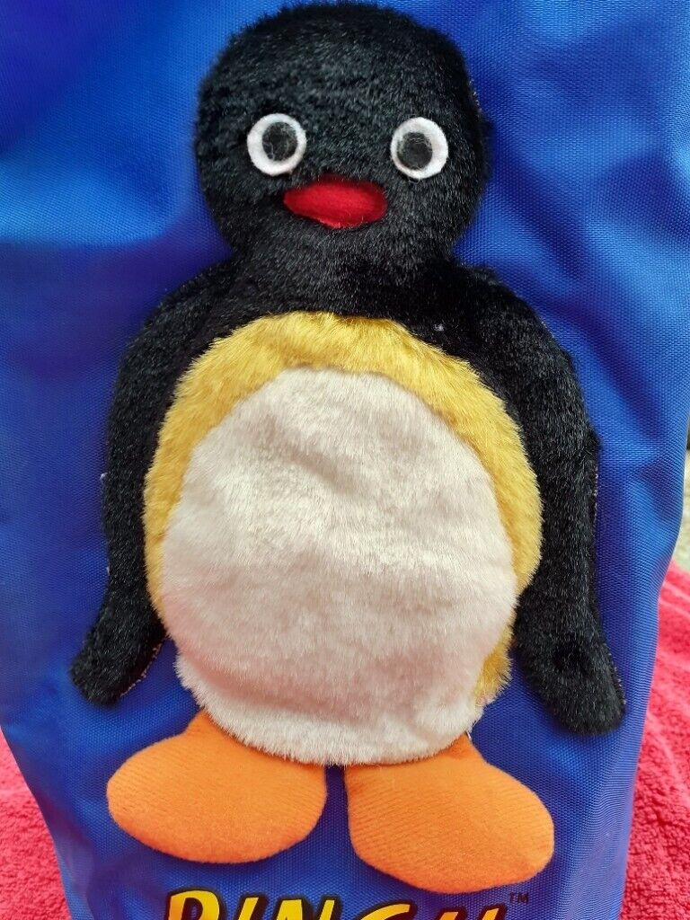 RARE Vintage Pingu, Mr. Blobby, Thomas the Tank Engine Bags from the 1990's