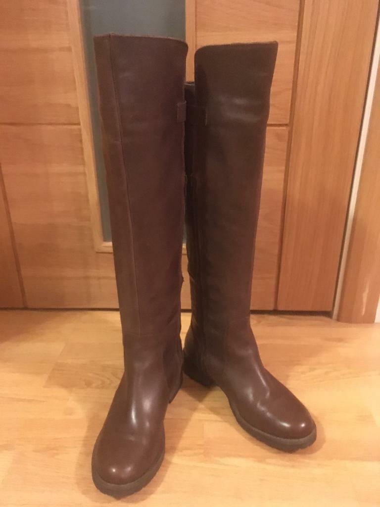 image for Leather high boots