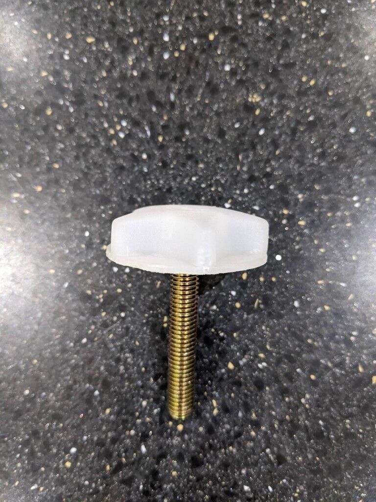 4 HEADBOARD BOLTS WITH PLASTIC WASHERS FOR DIVAN BED BASE M8 THREAD 50mm LONG