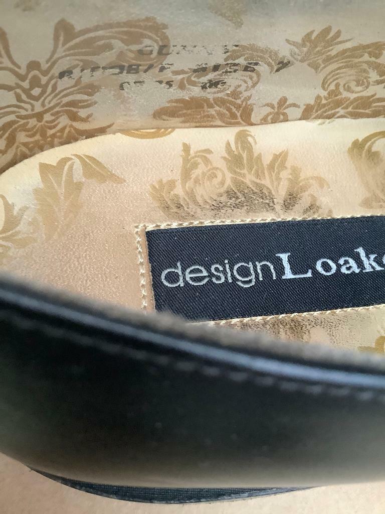 Design Loake Men Leather Black Colour Shoes Size UK 7