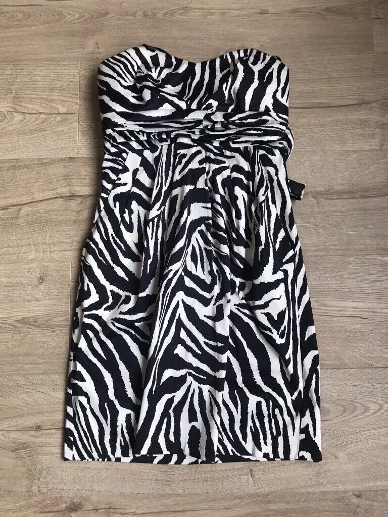image for Strapless Zebra Dress ‘Alyn Paige New York’