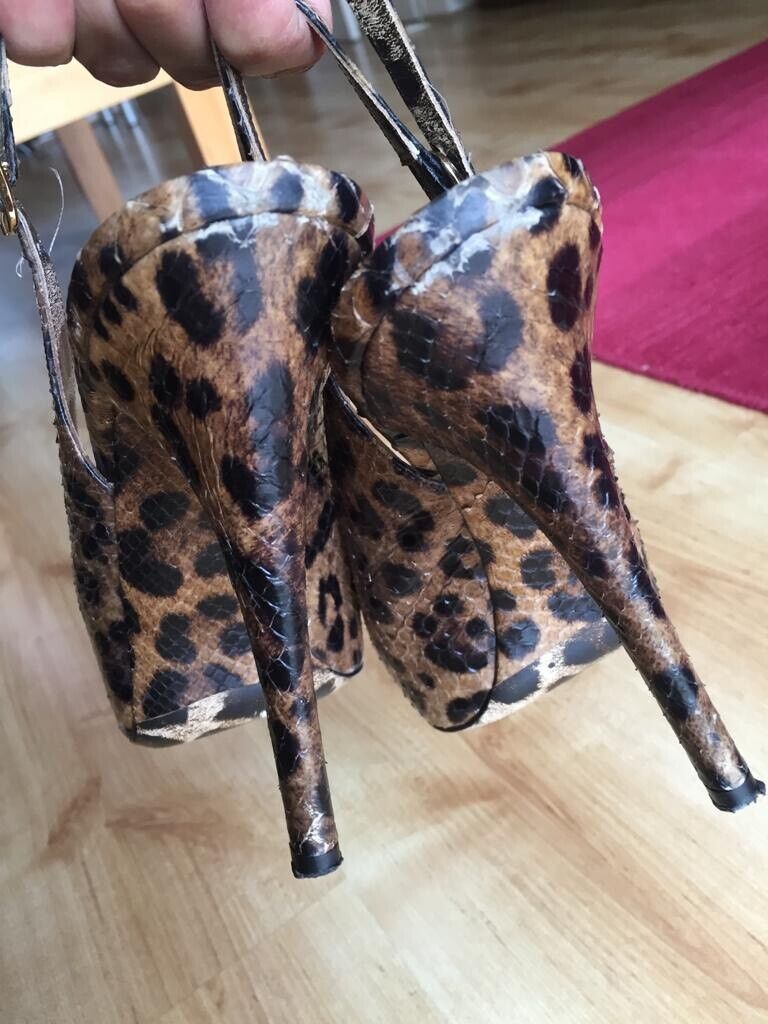 Dolce & Gabbana Leopard Print Slingback Heels- UK size 6