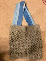 Hand knitted (upcycled) shopping/tote bags