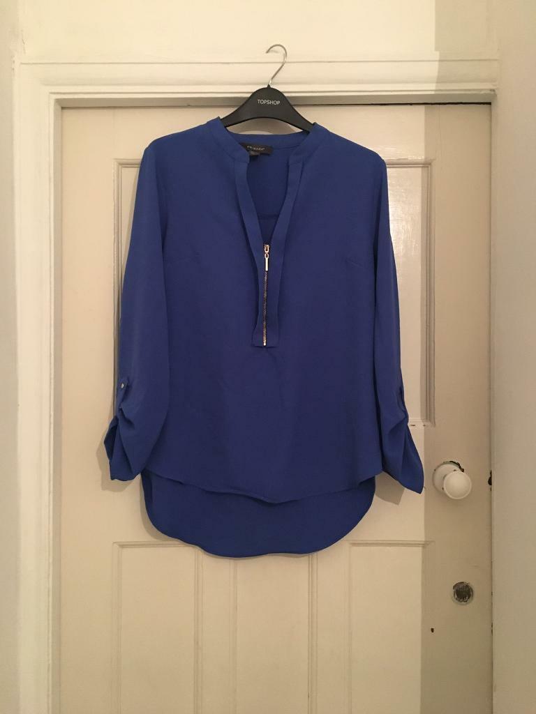 image for Lovely royal blue zip blouse 