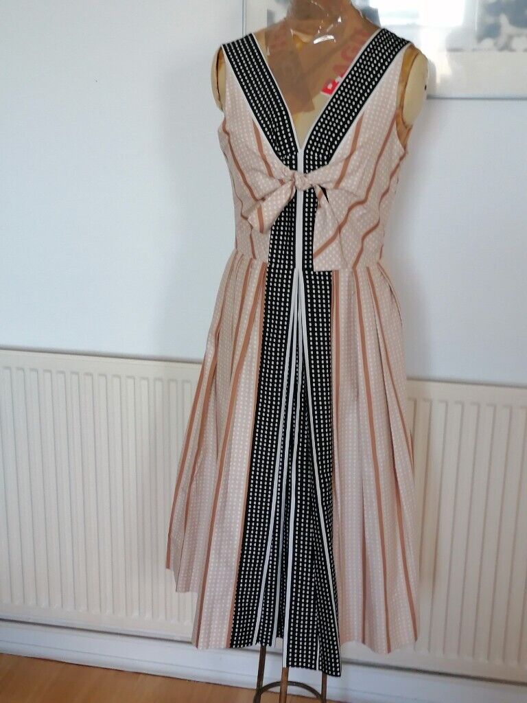 Designer JASPER CONRAN Retro Dress. Size : UK 12. 