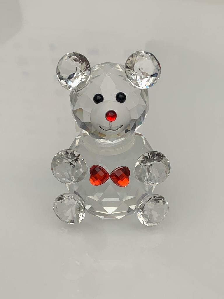 image for Crystal owl in blue, teddy bear , swan , birds