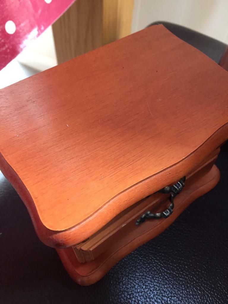Crafted small wooden ring box