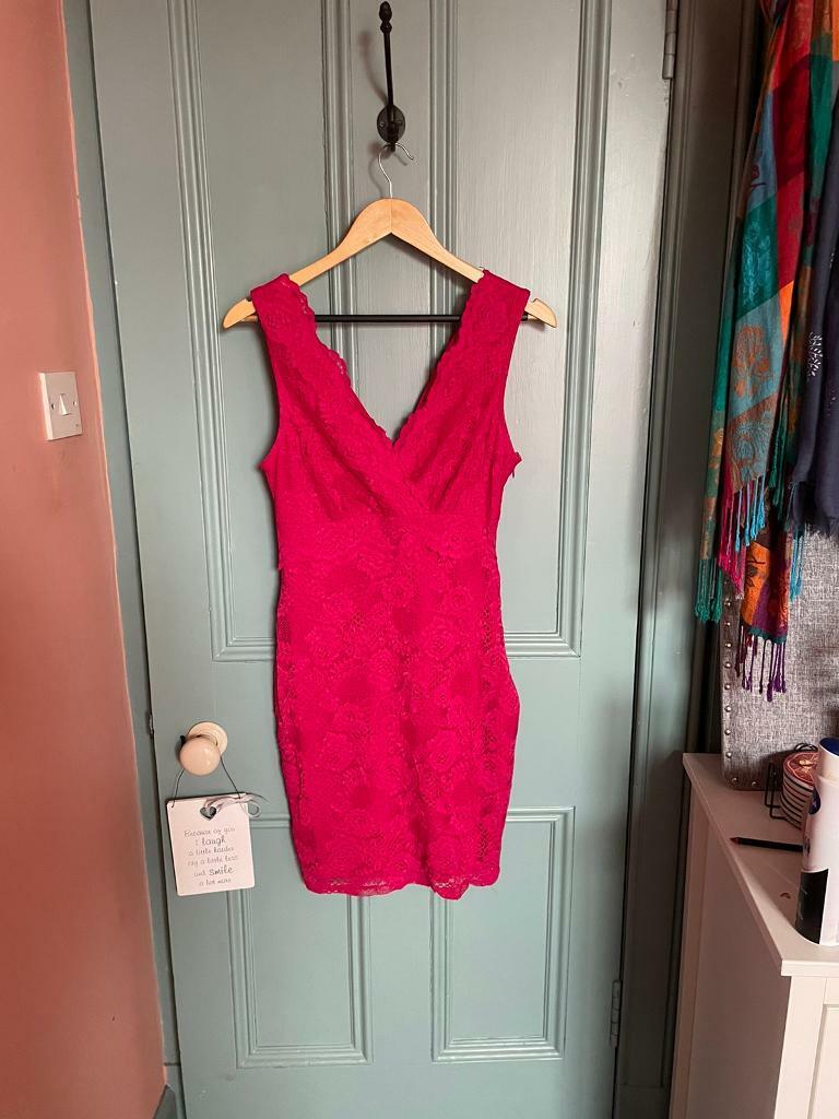 image for Hot pink lipsy mini dress size 12